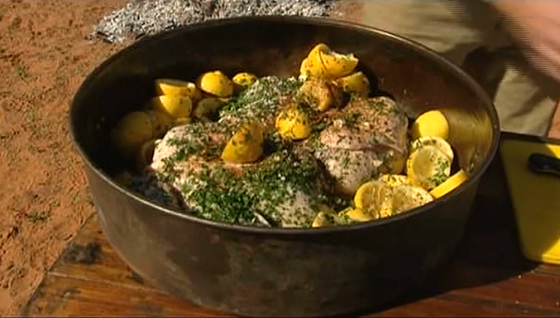 Bedouire-Oven-Lemon-Chicken, Bedourie Oven - Camp Cook